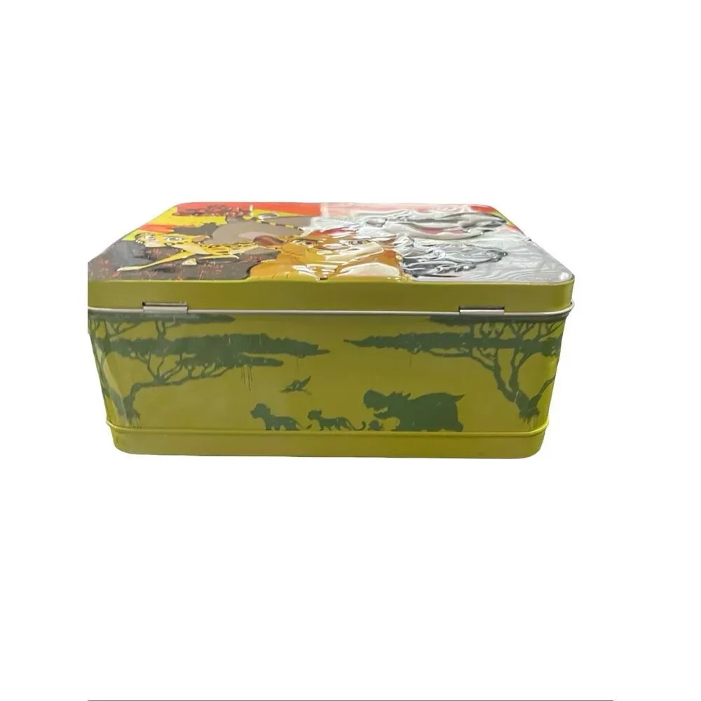 The Lion Guard Hippo Cheetah Zoo Animals Disney 3D Metal Lunch Box With Puzzle